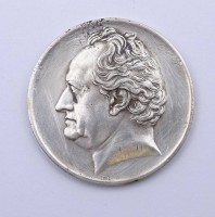 Silbermedaille zur Erinnerung an den 100.Geburtstag von Goethe, D. 35,7mm, 18,0g.