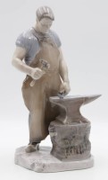 Los 8015 <br>Schmied, Bing &amp; Gröndahl, Copenhagen, Entw. Axel Locher, Modellnr. 2225, polychrom bemalt in Unterglasurfarben, H-29cm.