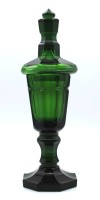 Auktion 334 / Los 10023 <br>Pokalglas, 19. Jhd., merhfach bestossen, H-23cm.