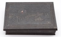 Auktion 334 / Los 7043 <br>Deckeldose / Schatulle "in eiserner Zeit", gedellt, 29x20x9,0cm