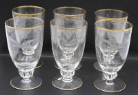Auktion 334 / Los 10026 <br>6x Biergläser, Lyngby, Möwe, ca. H-13,8cm.