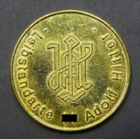 Medaille "1. SS-Panzerkorps, Leibstandarte Adolf Hitler", Metall, Nachbildung, Veteranen-Medaille, Ø 3,8