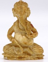 Auktion 334 / Los 15533 <br>Ganesha Beinschnitzerei, älter, H-6,5 cm, B-4 cm