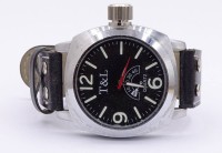 Los  <br>Armbanduhr "T &amp; L",Quartzwerk, D. 47mm, Funktion nicht überprüft