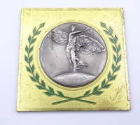 Auktion 500010 / Los  <br>Medaille in Plakette Frankreich "Journal La Meuse", 8x8cm