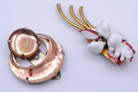 Auktion 500010 / Los  <br>2x Kleiderclips, Glas