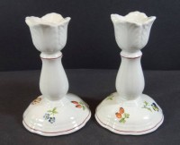 Auktion 500010 / Los  <br>Paar Kerzenhalter  "Villeroy&amp;Boch" Petit fleur,  H-12 cm