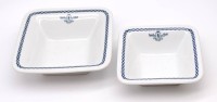Auktion 500010 / Los  <br>2x alte Schalen 1930er Jahre ,C.T. Altwasser Silesia BAG, Eigentum der Stadt Berlin, 15,5x15,5 und 18,5x18,5cm