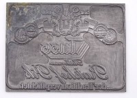 Los  <br>Alte Druckplatte Ratshof-Pils-Heilbronn, 1970er Jahre, 12,5x9,5cm