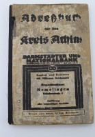 Auktion 334 / Los 3010 <br>Adressbuch für den Kreis Achim um 1920, Altersspuren