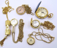 Auktion 500010 / Los  <br>Konvolut div. mechanische Uhren, goldfarben, Werke laufen