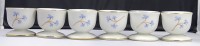 Auktion 334 / Los 5 <br>6x Eierbecher mit Blumendekor , Gebrauchsspuren