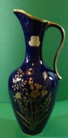Los  <br>Kobalt Vase mit Henkel "Lindner", H-26 cm