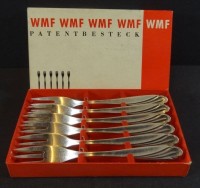 Auktion  / Los  <br>6x "WMF"Kuchengabeln, 90-er Auflage, in OP