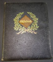Auktion 335 / Los 3001 <br>Gästebuch, wohl anlässlich einer Hochzeit am 1.9.1920, Aenny von Bismarck (geb. Flies), nur ca. 10 Seiten beschriftet