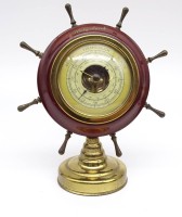 Los  <br>Barometer in Form eines Steuerrades, H. 15cm