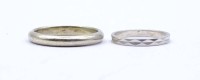 Auktion 500011 / Los  <br>Zwei Silber Ringe, 800 und 835, RG 62,5 u. 51, zus. 4,9g.
