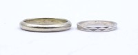 Auktion 500016 / Los  <br>Zwei Silber Ringe, 800 und 835, RG 62,5 u. 51, zus. 4,9g.