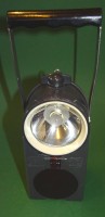 Auktion 361<br>Kunststoff Bahnlampe, CEAG-DB, gut erhalten, H-mit Henkel 27 cm, Funktion nicht geprüft
