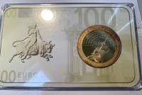 Los  <br>100 Euro Medaille in Blister, versilbert/vergoldet