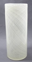 Hohe Glasvase mit weißen Streifen, H. 24,5 cm, Ø 9,9 cm