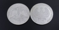 Los  <br>2x 10 DM = 20 Deutsche Mark, 30,8g.