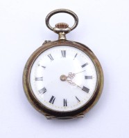 Los  <br>Damen Taschenuhr, "Beer Uhr", Silbergehäuse 800/000, mechanisch, Werk läuft, D. 32mm