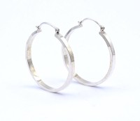 Los  <br>Paar Silber Creolen, Sterlingsilber 925/000, D. 2,6cm, zus.4,3g.