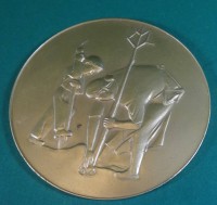 Los  <br>gr. Plakette "Ehrenpreis des Ministeriums für Landwirtschaft und Forsten", D-10,5 cm