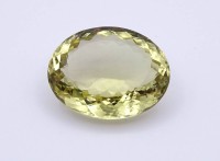 Auktion 336 / Los 1036 <br>Lemon Citrin 94,65ct., oval facc.