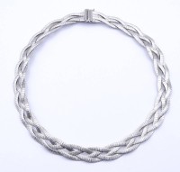 Auktion 336 / Los 1054 <br>Halskette, Silber 835/000, L. 44cm, B. 14mm, 68,9g.