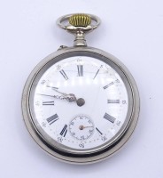 Herren Taschenuhr , mechanisch (Handaufzug), Werk läuft, D. 50mm,Zifferblatt beschädigt