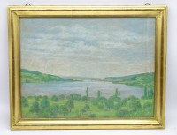 Auktion 336 / Los 4011 <br>Th. Barth , 1924 "Seelandschaft" Aquarell, ger/Glas, RG 46x58 cm