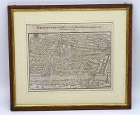 Auktion 336 / Los 5005 <br>alter Ansichtenstich "Solothurn" Schweiz, 18.Jhd., ger/glas, RG 37x43 cm
