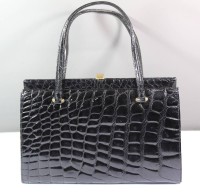 Damen-Handtasche, Krokoleder, guter Zustand, 20 x 30cm.