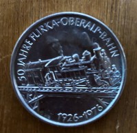 Los  <br>Silbermedaille-900- "50 Jahre Oberalp-Bahn" 14,8 gr.