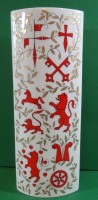 Los  <br>hohe Vase "Fürstenberg" Provinzial-Versicherung, H-25 cm, B-9,5 cm
