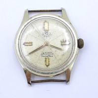 Auktion 500011 / Los  <br>Herren Armbanduhr RE Watch - Nivaflex, mechanisch, Werk läuft, D. 34mm, Tragespuren