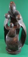Auktion 336 / Los 15036 <br>Figurengruppe aus Serpentin,  keine Signatur ?, H-43 cm, B-20 cm, 7,1 kg