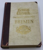 Auktion 336 / Los 3042 <br>Heimatchronik der Freien Hansestadt Bremen, 1955, Einband mit Läsuren