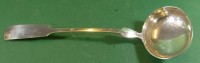 Auktion 336 / Los 11068 <br>grosse Suppenkelle, Silber-800-, dat. 1923, Spatenform, L-36 cm, UntgerseiteIntialien und datiert, 170 gr., sehr gut erhalten