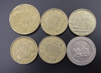 Auktion 336 / Los 6174 <br>6x Kleinmünzen -  Pesetas