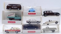 Auktion 336 / Los 12071 <br>9x kl. Wiking Automodelle, OVP