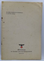 Auktion 336 / Los 7052 <br>Mitteilungen der Zentralgenossenschaftskasse, Sonderheft, 1936, gelocht, Alters-u. Gebrauchsspuren