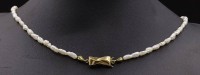 Auktion 337 / Los 1008 <br>SW -  Perlen Halskette mit Goldverschluss 375/000, L. 41cm