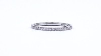 Auktion 337 / Los 1010 <br>Memory WG Ring 18K "Tacori", (Verlobungsring) mit 47 Diamanten zus.ca. 0,3ct., 2,0g., RG 51, Innengravur A&amp;D April 04, 2013