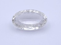 Auktion 337 / Los 1022 <br>klarer Bergkristall, 80ct., oval facc. 35,2x20,8x16,0mm