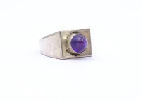 Auktion 337 / Los 1039 <br>Ring mit Amethyst, Silber 835/000, 9,2g., RG 54