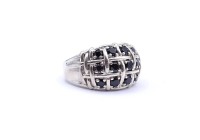 Auktion 337 / Los 1040 <br>Silberring mit rund facc. Spinell, Silber 925/000, 8,6g., RG 59