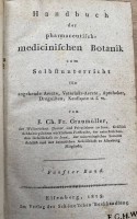 Auktion 337 / Los 3004 <br>Graumüller "Handbuch der pharmaz. medicin. Botanik" 1818, 5.Band, guter Zustand, 20x12,5x4 cm
